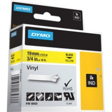 Dymo Colored Industrial Rhino Vinyl Labels - 3/4