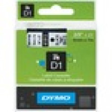 Dymo D1 Electronic Tape Cartridge - 3/8" Width x 22 63/64 ft Length - Thermal Transfer - White - Polyester - 1 Each