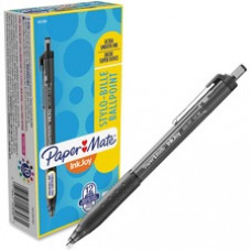 Paper Mate Inkjoy 300 RT Ballpoint Pens - 1 mm Pen Point Size - Black - Black Barrel - 12 / Dozen