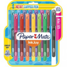 Paper Mate InkJoy Gel Stick Pens - Medium Pen Point - Assorted Gel-based Ink - 14 / Pack