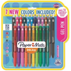 Paper Mate InkJoy Assorted Color Gel Pens - 0.7 mm Pen Point Size - Assorted Gel-based Ink - 22 / Pack