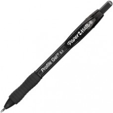 Paper Mate Profile Gel 0.5mm Retractable Pen - 0.5 mm Pen Point Size - Retractable - Black - 36 / Box