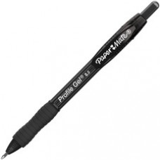 Paper Mate Profile Gel 0.5mm Retractable Pen - 0.55 mm Pen Point Size - Retractable - Black - 1 Dozen