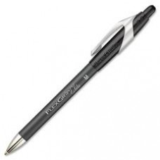 Paper Mate FlexGrip Elite Retractable Ballpoint Pens - Medium Pen Point - Refillable - Black - Black Rubber Barrel