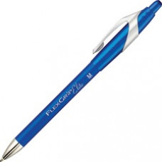 Paper Mate FlexGrip Elite Retractable Ballpoint Pens - Medium Pen Point - Refillable - Blue - Blue Rubber Barrel