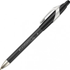 Paper Mate FlexGrip Elite Retractable Ballpoint Pens - Fine Pen Point - 0.8 mm Pen Point Size - Refillable - Black - Black Rubber Barrel - 1 Each