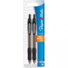 Paper Mate Retractable Profile Ballpoint Pens - Bold Pen Point - 1.4 mm Pen Point Size - Refillable - Black - Black Barrel - 1 Pack