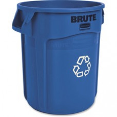 Rubbermaid Commercial Brute 20-gal Recycling Container - 20 gal Capacity - Handle, Heavy Duty, Reinforced, Tear Resistant, Damage Resistant, Durable, UV Resistant, Fade Resistant, Warp Resistant, Crack Resistant, Crush Resistant - Blue