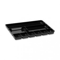 Rubbermaid Regeneration Drawer Organizer - 9 Compartment(s) - 1.3" Height x 14" Width x 9.4" Depth - Drawer - Recycled - Black - Plastic - 1 / Each