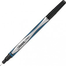 Sharpie Fine Point Pen - Fine Pen Point - Blue - Silver Barrel - 1 Each