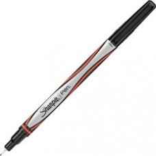 Sharpie Fine Point Pen - Fine Pen Point - Red - Silver Barrel - 1 Each