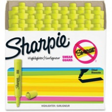 Sharpie SmearGuard Tank Style Highlighters - Narrow, Wide Marker Point - Chisel Marker Point Style - Fluorescent Yellow