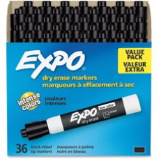 Expo Low-Odor Dry Erase Chisel Tip Markers - Chisel Marker Point Style - Black