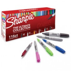 Sharpie Ultimate Collection Permanent Markers - Fine, Ultra Fine Marker Point - Chisel Marker Point Style - 115 / Box