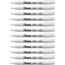Sharpie Extra Fine Oil-Based Paint Markers - Extra Fine Marker Point - White Oil Based Ink - 12 / Bundle