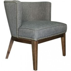 Boss Accent Chair, Beige - Medium Gray - 1 Each
