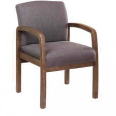 Boss NTR (No Tools Required) Guest Chair - Slate Gray Seat - Slate Gray Back - Driftwood Frame - Four-legged Base