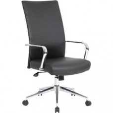 Boss Executive Woven Textured Chair - Black Seat - Black Back - 5-star Base - 1 / Carton