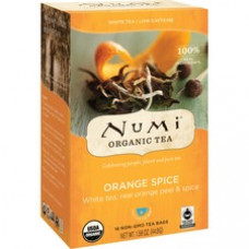 Numi Orange Spice Organic White Tea - White Tea - White Orange Spice - 16 Teabag - 16 / Box