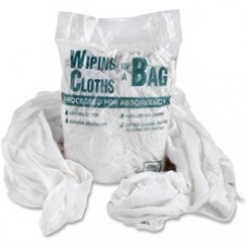 Bag A Rags Office Snax Cotton Wiping Cloths - Wipe - 1 / Bag - White, Blue