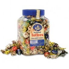Office Snax Assorted Royal Toffee Candy - Assorted - Resealable Jar - 2.75 lb - 1 Each