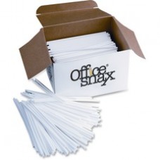 Office Snax Breakroom Stir Sticks - Plastic - 1000 / Box - White