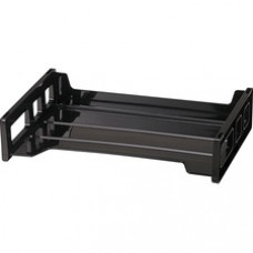 OIC Black Side-Loading Desk Trays - 2.8