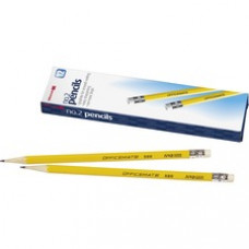 OIC No. 2 Wood Pencils - #2 Lead - Yellow Wood Barrel - 12 / Dozen