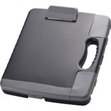 OIC Portable Clipboard Storage Case - Stationary - Low-profile - Charcoal - 1 Each