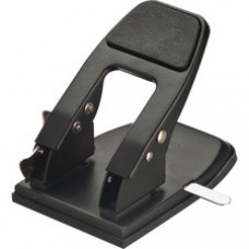 OIC Heavy-Duty 2-Hole Punch - 2 Punch Head(s) - 50 Sheet Capacity - 1/4" Punch Size - Steel - Silver