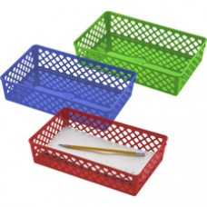 Officemate Achieva® Large Supply Basket, Assorted Colors, 3/PK - 2.4