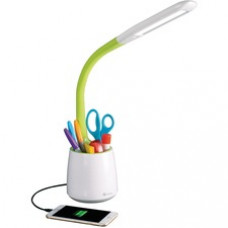 OttLite Desk Lamp - LED - White, Green - Desk Mountable
