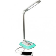 OttLite Desk Lamp - LED Bulb - Adjustable Brightness, Touch-activated, Adjustable Arm, Adjustable Shade, USB Charging - 450 lm Lumens - Desk Mountable - White - for Phone, Tablet