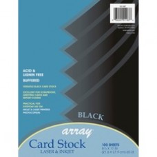 Pacon Printable Multipurpose Card Stock - Letter- 8.50" x 11" - 65 lb Basis Weight - 100 Sheets/Pack - Card Stock - Black