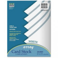 Pacon Printable Multipurpose Card Stock - Letter - 8 1/2" x 11" - 65 lb Basis Weight - 100 / Pack - White