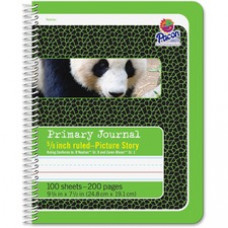 Pacon Composition Book - 100 Sheets - 200 Pages - Spiral Bound - Short Way Ruled - 0.63