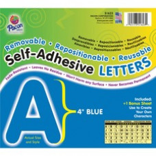 Pacon Reusable Self-Adhesive Letters - (Uppercase Letters, Number, Punctuation Marks) Shape - Self-adhesive - Acid-free, Fadeless - 4