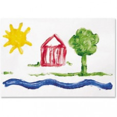 Pacon Gloss Coat Fingerpaint Paper - Plain - 22" x 16" - White Paper - Non Absorbant, Resist Bleed-through - Recycled - 100 / Pack