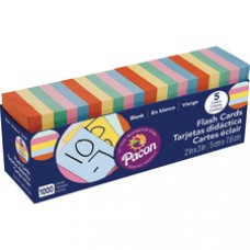 Pacon Assorted Colors Blank Flash Cards - Educational