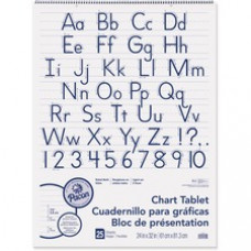 Pacon Ruled Chart Tablet - 25 Sheets - Ruled - 1.50