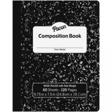 Pacon Composition Book - 60 Sheets - Wide Ruled - 0.38