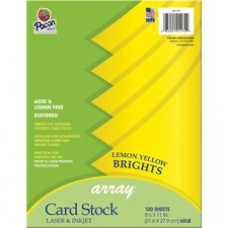 Pacon Inkjet, Laser Printable Multipurpose Card Stock - Lemon Yellow - Letter - 8 1/2
