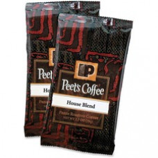 Peet's Coffee & Tea House Blend 2.5Oz Frac Pack - Regular - House Blend - Medium - 2.5 oz Per Pack - 18 Packet - 18 / Box