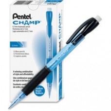 Pentel Champ Mechanical Pencils - #2 Lead - 0.7 mm Lead Diameter - Refillable - Blue Barrel - 12 / Dozen
