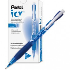 Pentel Icy Mechanical Pencil - #2 Lead - 0.5 mm Lead Diameter - Refillable - Blue, Transparent Barrel - 12 / Dozen