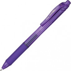 Pentel EnerGel-X Retractable Gel Pens - Medium Pen Point - 0.7 mm Pen Point Size - Refillable - Violet Gel-based Ink - Violet Barrel