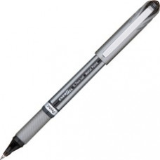 Pentel EnerGel NV Liquid Gel Pens - Medium Pen Point - 0.7 mm Pen Point Size - Black Gel-based Ink - Gray Barrel - 12 / Box