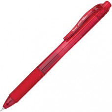 Pentel EnerGel-X Retractable Gel Pens - Fine Pen Point - 0.5 mm Pen Point Size - Needle Pen Point Style - Refillable - Red Gel-based Ink - Red Barrel