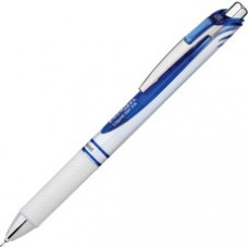Pentel EnerGel Pearl Retractable Liquid Gel Pen - Fine Pen Point - 0.5 mm Pen Point Size - Needle Pen Point Style - Refillable - Blue Gel-based Ink - Pearl White Stainless Steel Barrel - 1 Each