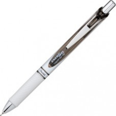 Pentel EnerGel Pearl Retractable Liquid Gel Pen - 0.7 mm Pen Point Size - Needle Pen Point Style - Refillable - Black Gel-based Ink - Pearl White Barrel - 1 Each